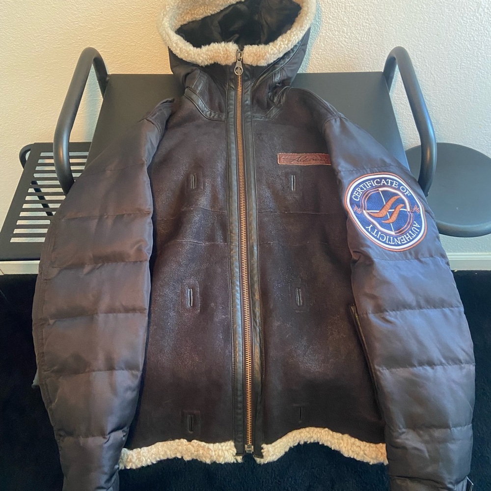 Designer Shirley leather coat